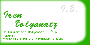 iren bolyanatz business card